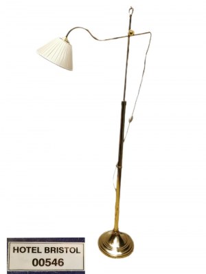 Oryginalna przyfotelowa regulowana Lampa stojąca z Hotelu Bristol.