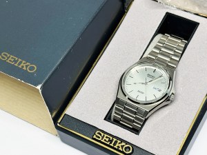 Seiko SQ100 35mm men's watch with original Seiko box