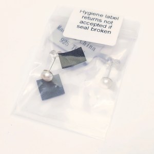 Sterling silver post earrings with Kaori cultured pearls