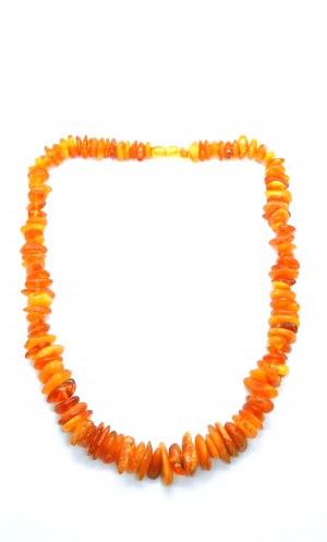 Raw polished natural Baltic amber necklace