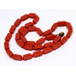 Rectangular coral necklace