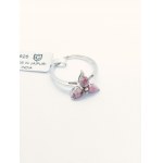 Ring with 3 1.260 ct bixbites, 925 silver, Gemporia certificate