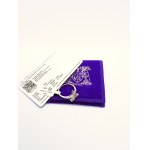 Ring with 3 1.260 ct bixbites, 925 silver, Gemporia certificate