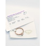 Ring with morganite 0.54 ct, rose gold plated 925 silver, certified by RocksTV