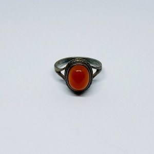 Vintage silver ring with Carnelian