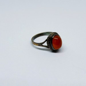 Vintage silver ring with Carnelian