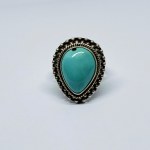 Large silver ring with Turquoise
