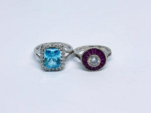 Set of 2 silver rings