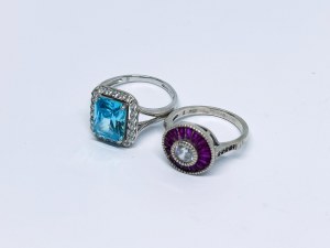 Set of 2 silver rings