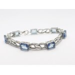 Silver Bracelet with Garnet Topazes