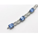 Silver Bracelet with Garnet Topazes