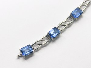 Bracelet en argent avec topazes grenat
