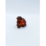 Hand carved transparent natural Baltic amber frog/frog figurine
