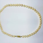 Akoya Pearl Necklace, Gold Clasp
