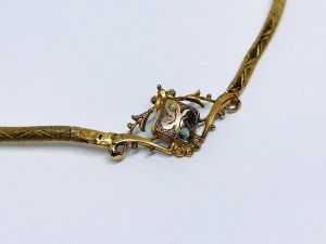 Gold necklace in baroque style