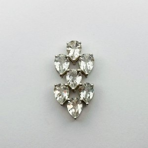 Silver Pendant with White Topazes