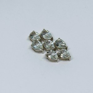 Silver Pendant with White Topazes