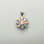 Sterling silver pendant with Aurora Borealis stones