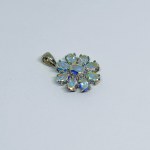 Sterling silver pendant with Aurora Borealis stones