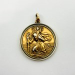 Silver pendant with an image of St. Christopher