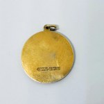Silver pendant with an image of St. Christopher