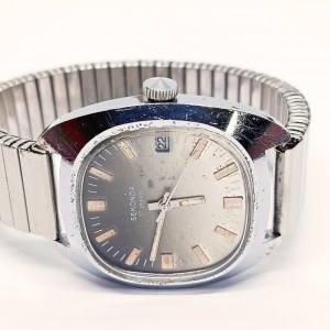 Men's Sekonda 17 Jewels Mechanical Date Diary Chromed 36 mm.
