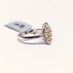 Silver ring with natural White Topazes