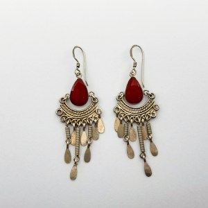 Boucles d'oreilles en argent de style oriental