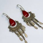 Eastern style silver earrings
