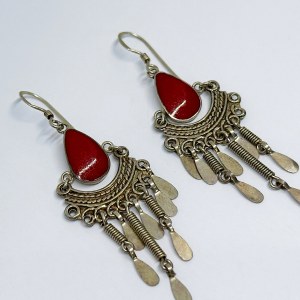 Boucles d'oreilles en argent de style oriental