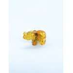 Hand carved transparent natural Baltic amber elephant figurine