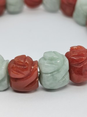 Gemporia carved Burmese jade bracelet