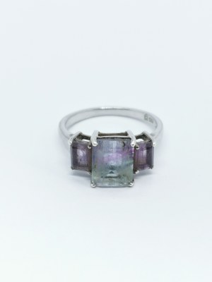 Ring with Fluorites, 925 Silver, Gemporia
