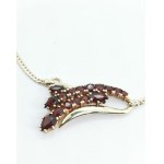 Necklace with garnets, 333 gold