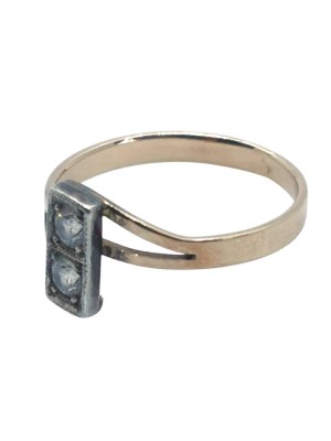 585/14K gold ring with zircons