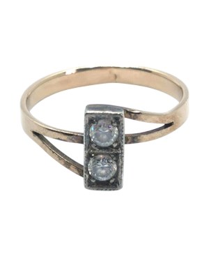 585/14K gold ring with zircons