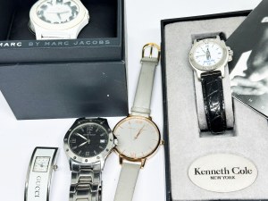Zestaw 5 zegarków Claude Bernard Swiss Made, Olivia Burton, Marc Jacobs, Kenneth Cole i inne