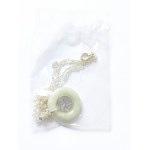 Pendant with jade and Chinese lucky symbol, 925 Silver