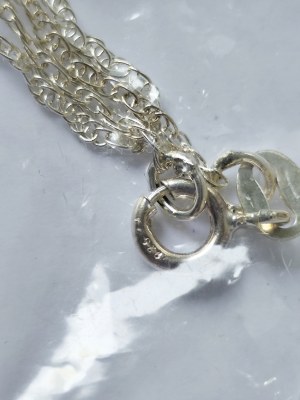 Pendant with jade and Chinese lucky symbol, 925 Silver