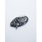 Boguslaw Halatek, Brooch with opal , Silver