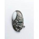 Boguslaw Halatek, Brooch with opal , Silver