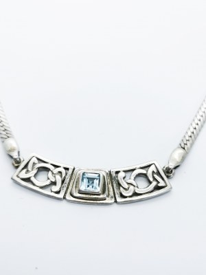 Topaz necklace, 925 silver