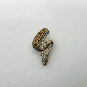 Pendentif en argent sterling avec des diamants d'environ 0,09 ct.