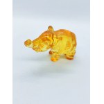 Hand-carved Baltic amber elephant figurine