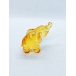 Hand-carved Baltic amber elephant figurine