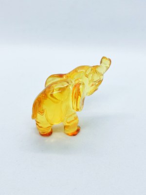 Hand-carved Baltic amber elephant figurine
