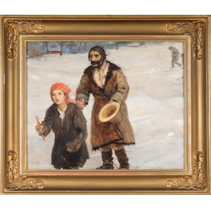 Teodor AXENTOWICZ (1859-1938), Gromniczna - Huculi w drodze na obchody
