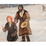 Teodor AXENTOWICZ (1859-1938), Gromniczna - Huculi w drodze na obchody