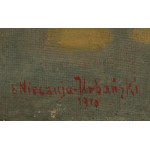 Eugeniusz NIECZUJA-URBAŃSKI (1877-1955), Słońce jesieni - kobieta z mandoliną (1918)