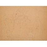 Wlastimil HOFMAN (1881-1970), Elegant | Boże Narodzenie - strojenie choinki (rysunek dwustronny) (1923)